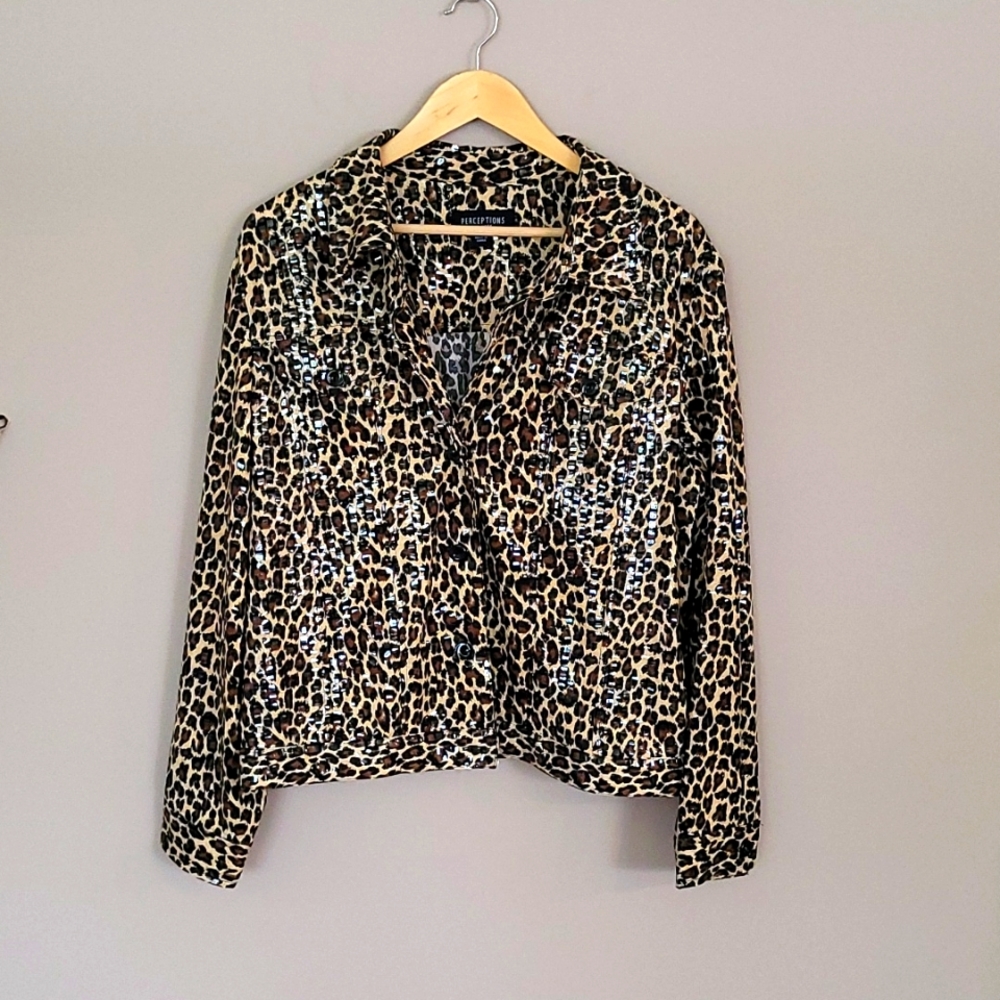 Shiny leopard jacket